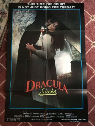 Dracula Sucks Theatrical One Sheet Poster Jamie Gillis John Holmes