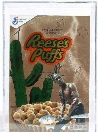 TRAVIS SCOTT X REESE’S PUFFS LIMITED EDITION CEREAL AND ACRYLIC BOX 2