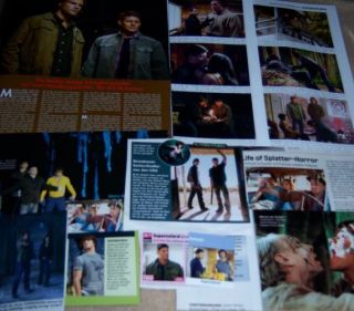 Supernatural Cast 34 Pc German Clippings Ackles Jim Beaver 2 X Poster Padalecki