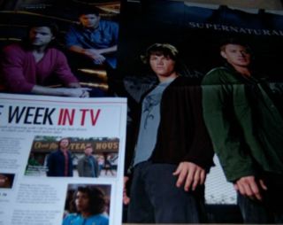 Supernatural Cast 34 pc German Clippings Ackles Jim Beaver 2 x Poster Padalecki 4