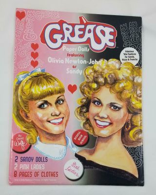 Grease Paper Dolls Pink Ladies Sandy Rizzo & Frenchy
