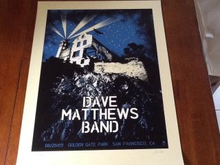 Methane Studios Dave Matthews Band Poster San Francisco Alcatraz 2009 S/n Nm