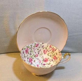 Vintage Shelley China Chintz Briar Rose Lincoln Cup & Saucer