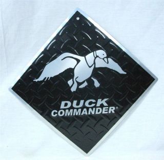 Duck Commander Diamond Aluminum Wall Sign Duck Dynasty Silver Black Duck Hunter