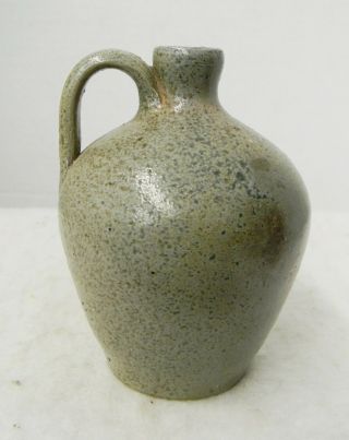 Rare Charlie C.  R.  Auman Nc Pottery 1/2 Pint Sized Saltglaze Stoneware Jug,  20 