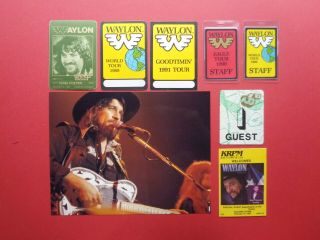 Waylon Jennings,  Promo Photo,  5 Backstage Passes,  Originals,  Various Tours