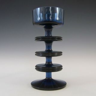 Marked Wedgwood Blue Glass Sheringham Candlestick Rsw13/3