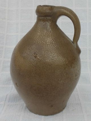 Small Antique Early American Ovoid Stoneware Jug