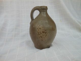 Small Antique Early American Ovoid Stoneware Jug 2