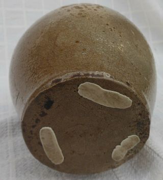 Small Antique Early American Ovoid Stoneware Jug 4