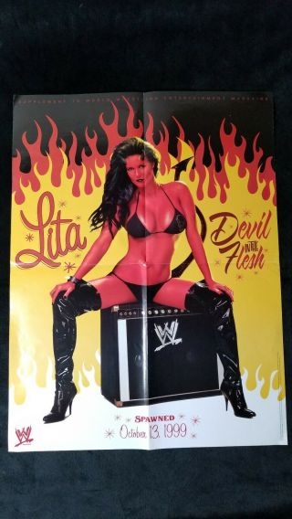 Lita Wwf Wwe Diva Devil In The Flesh Poster Spawned 1999 - 1990 