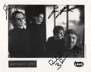 Porcupine Tree Band Real Hand Signed 8x10 " Promo Photo 2 W/ Steven Wilson