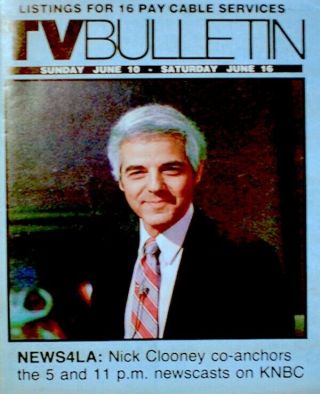 Tv Guide 1983 Nick Clooney - News4la Knbc Regional Tv Bulletin Oc Vg
