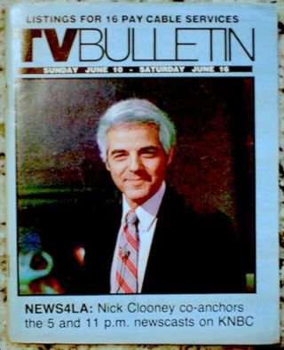 TV Guide 1983 Nick Clooney - NEWS4LA KNBC Regional TV Bulletin OC VG 2