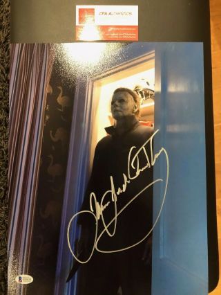 James Jude Courtney Signed 11x14 Michael Myers Halloween 2018 Bas