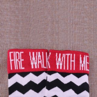 Twin Peaks: ' Fire Walk With Me ' Black Lodge Pattern Socks David Lynch UK Stock 2