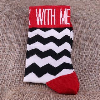 Twin Peaks: ' Fire Walk With Me ' Black Lodge Pattern Socks David Lynch UK Stock 3