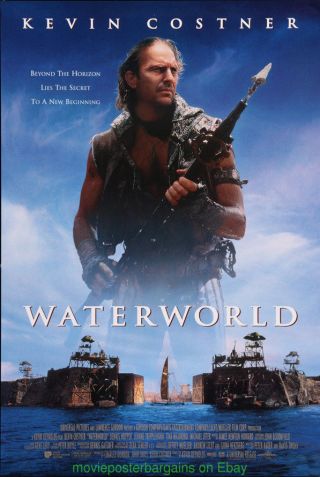 Waterworld Movie Poster Ds 27x40 Rare International Style Kevin Costner