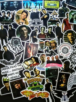 40,  Sticker,  Decals,  Supernatural,  Tv,  Show,  Sam,  Dean,  Winchester,  Castiel