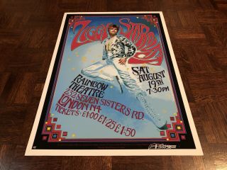 David Bowie “ziggy Stardust” Rainbow Theatre London Show,  Artist Signed Poster