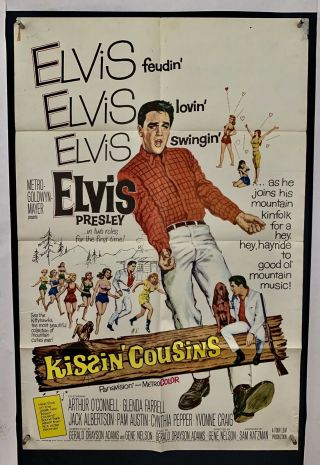 Kissin Cousins Movie Poster (good) One Sheet 1964 Folded Elvis Presley 4344