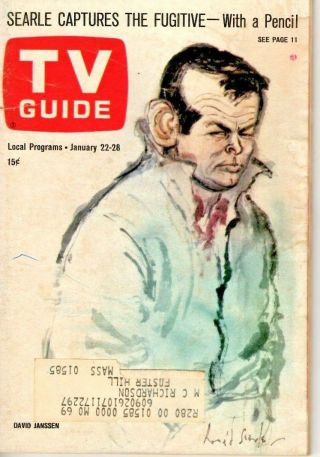 Vintage - Tv Guide - Jan 22nd 1966 - David Jannsen - Very Good
