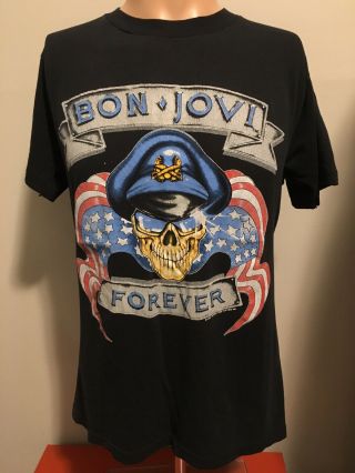Vintage Bon Jovi The Brotherhood Tour T - Shirt L 80 