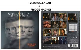 Supernatural Official Calendar 2020,  Metal Machine Fridge Magnet
