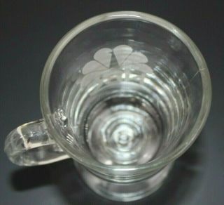 NBC Peacock Engraved Logo Clear Glass Irish Coffee Mug Cup 8 oz 4