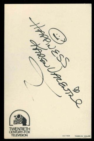 KAREN VALENTINE - Postcard Sized Color Photo - 1970 ' s - Signed on back 2