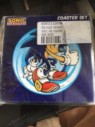 Sega Sonic the Hedgehog 20th Anniversary Round 4pack Coaster Set NIP 2
