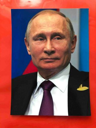 Vladimir Putin Russian President Autograph Signed Photo 6x8