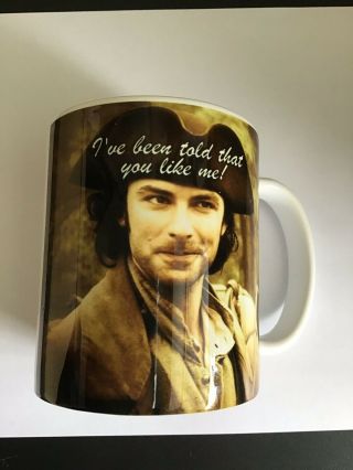 Poldark Early Picture Mug Of Aiden Turner With A Caption,