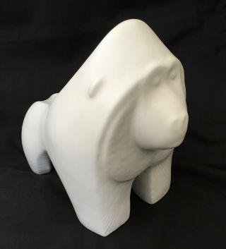 Jonathan Adler White Ceramic Gorilla Pottery Sculpture