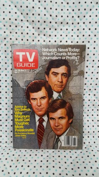 Tv Guide Tom Brokaw Peter Jennings Dan Rather.  Oct 26 - Nov 1,  1985 L.  A.  Edition.