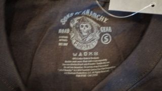 Sons of Anarchy T - shirt Jax Face Short Sleeve Black Small Unisex SOA 3