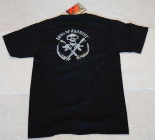 Sons of Anarchy T - shirt Jax Face Short Sleeve Black Small Unisex SOA 5