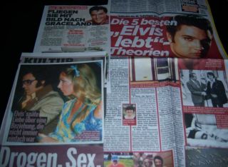 Elvis Presley 21 pc German Clippings Full Pages 3