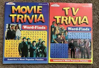 Vintage 1 Movie And 1 Tv Trivia Word Find Word Search Puzzle Book 1996