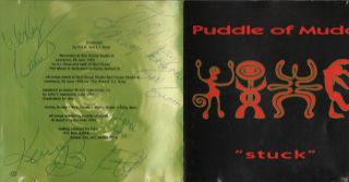 Puddle Of Mudd Real Hand Signed 1994 Rare Stuck Cd By All 4 Orig Members