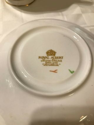 ROYAL ALBERT LOVELACE CHINA CUP,  SAUCER PLATE SERVICE FOR 6 Creamer and Sugar 3
