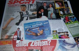 Cristiano Ronaldo 21 pc German Clippings Full Pages 2