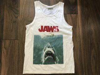Jaws Movie Men M Medium Tank Top Tee T Shirt Official Merchandise 1975 Logo