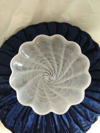 Lalique Frosted Crystal Vase Lucie Pattern Swirl Shell Feathers 5.  75 