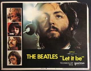 The Beatles Close Up Of Paul Mccartney At Microphone Let It Be Lobby Card 3092