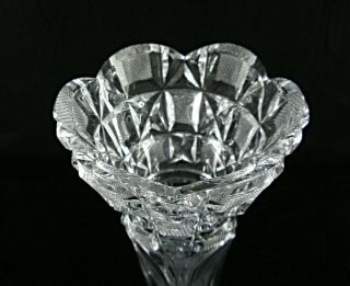 Rare Antique BACCARAT Crystal Soliflore Vase w/ Deeply Cut Diamonds Pattern 2