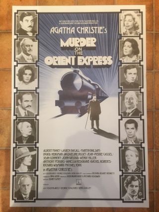 Agatha Christie Murder On The Orient Express 1974 British Film Poster