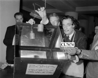 Salvador Dali Presenting Home Made Little Bombs For His " Book Of Apocalypse "