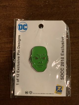 Sdcc Comic Con 2018 Exclusive Dc Martian Manhunter Pin Swag Bag Limited Edition