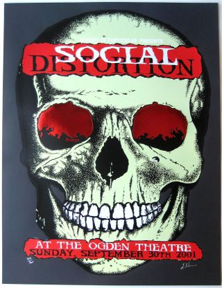 Social Distortion Poster 2001 Concert S/n Lindsey Kuhn